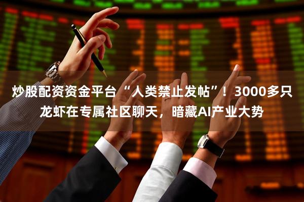 炒股配资资金平台 “人类禁止发帖”！3000多只龙虾在专属社区聊天，暗藏AI产业大势