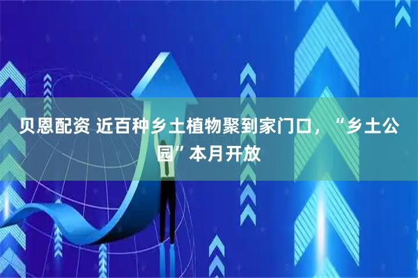 贝恩配资 近百种乡土植物聚到家门口，“乡土公园”本月开放